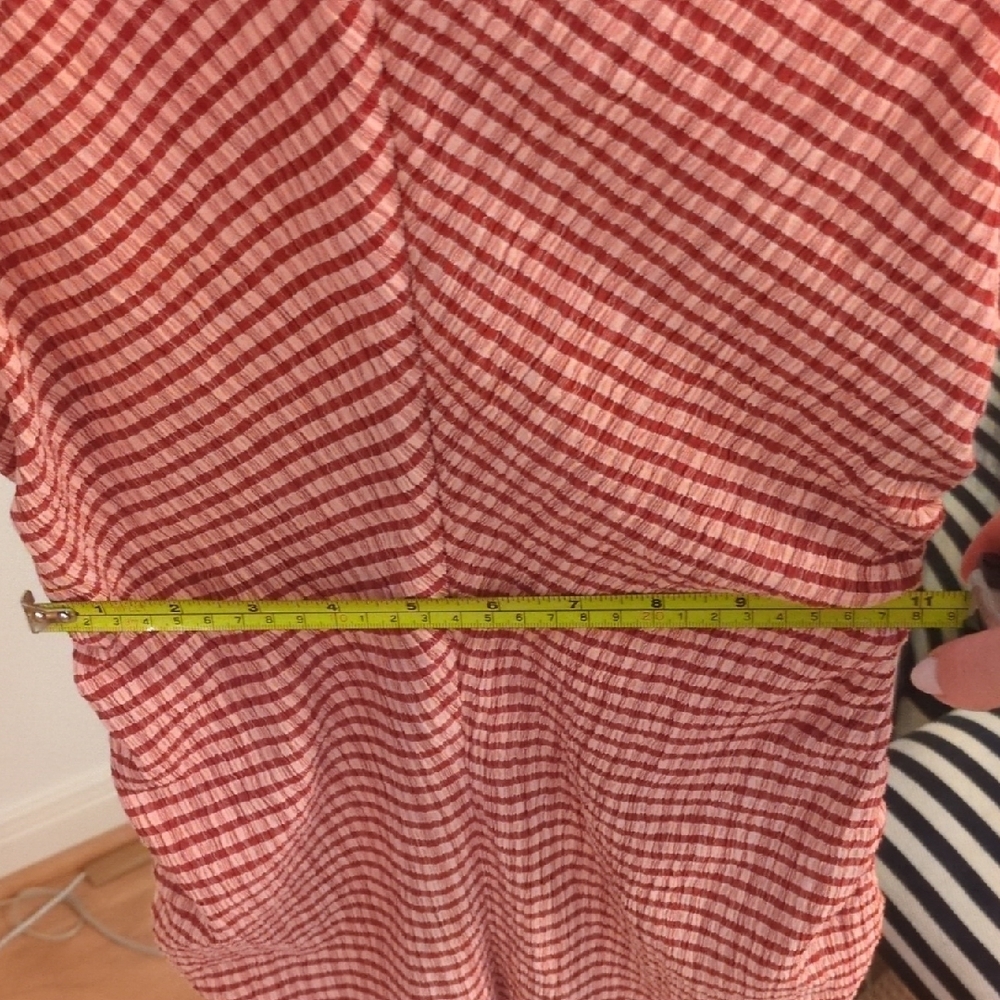 Scotch & Soda Red Checkered Backless Dress - Picture 7 of 10